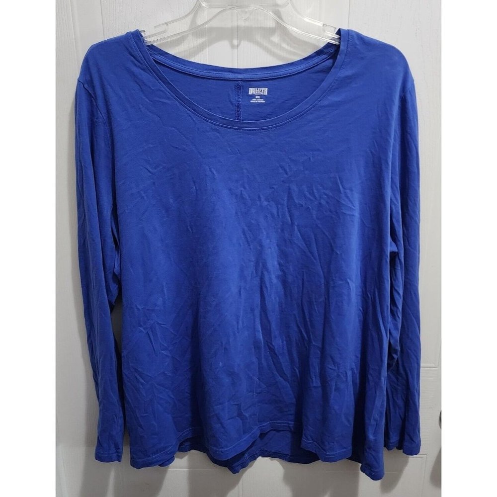 Duluth Trading‎ Co Women's Long Sleeve Basic Tee Shirt Top Blue Plus Size 2XL